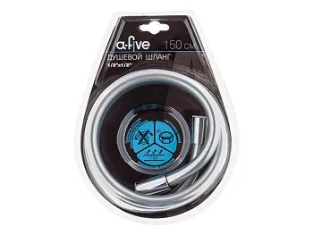 Шланг душевой, PVC, 1/2" г-г 150 см, серебро, a-five