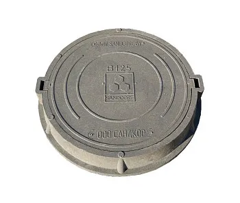 Люк тяжелый В125 (125 кН) серый с замком