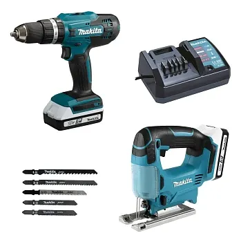 Аккум. дрель-шуруповерт MAKITA LXT HP488D + аккум. лобзик JV183D