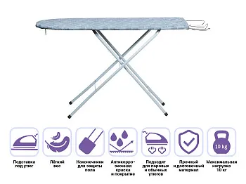 Доска гладильная Basic 4 (ДСП 1070х300 мм), с подставкой под утюг, PERFECTO LINEA