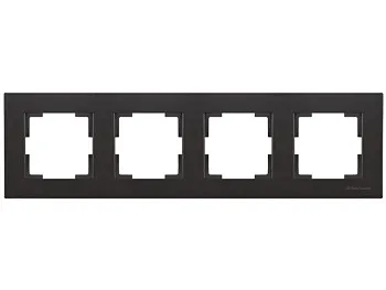 Рамка 4-ая горизонтальная черная, RITA, MUTLUSAN