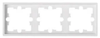 Рамка 3-местная белая, Carre, BYLECTRICA