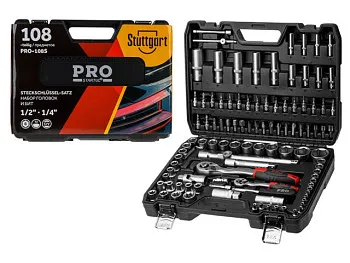 Набор головок и бит 108пр. 1/4",1/2" PRO STARTUL STUTTGART (PRO-108S)