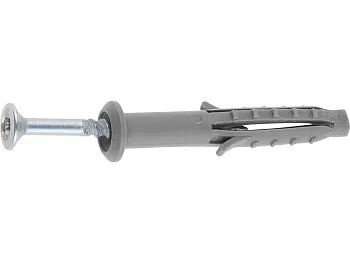 Дюбель-гвоздь с усом 6х40 мм полипропилен гриб (10 шт в зип-локе) STARFIX