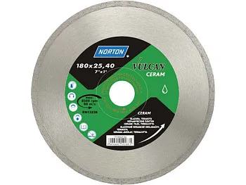 Алмазный круг 200х25.4 мм по керамике сплошн. VULCAN TILE NORTON