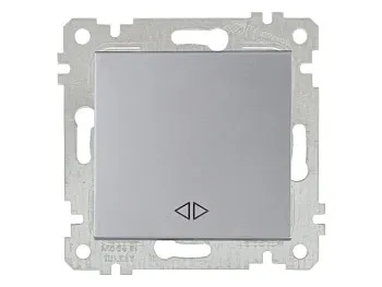 Выключатель промежуточный многопозиционный (скрытый, без рамки, пруж. зажим) серебро, RITA, MUTLUSAN