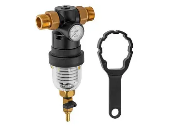 Фильтр самоочищающийся 1" нар., с манометром, AV Engineering (инд. упак.)