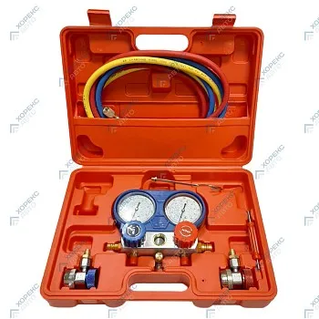 Приспособление для тестирования системы кондиционирования воздуха с двумя индикаторами часового типа Хорекс Авто HZ 27.1.040S