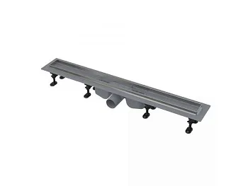 Водоотводящий желоб с порогами из нерж. стали для перф. решетки или под кладку плитки,950, Alcaplast