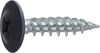 Саморез 4.2х19 мм с прессшайбой, цинк, острый, RAL 7024 (50 шт в зип-локе) STARFIX