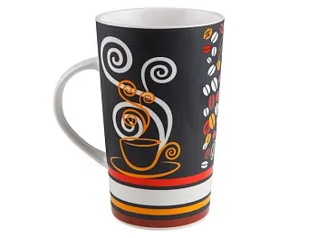 Кружка керамическая, 450 мл, кофе арома, PERFECTO LINEA