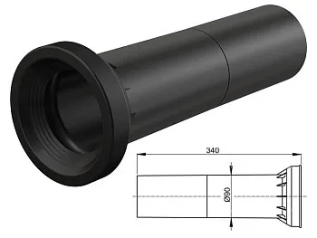 Удлинительная часть для стока воды к унитазу для людей с ограниченной физ. активностью, Alcaplast