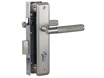 Замок врезной с/руч  БУЛАТ ЗВ4-1.02.08 ФЕРОНА матовый никель 5 перф.кл.