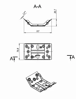 Стяжка для стола 07 1,2 мм цинк STARFIX
