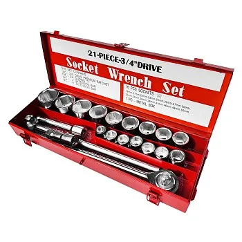 Набор головок с принадлежностями 3/4" Гамматест GT1Y021