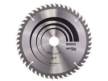 Диск пильный 235х30/25 мм 48 зуб. по дереву OPTILINE WOOD BOSCH
