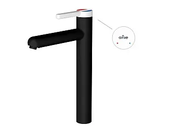 Смеситель для умывальника (Lt) D35, серия Rose черный + белый, a-five