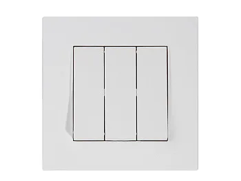 Выключатель 3-клав. (скрытый, винт. зажим) белый, RITA, MUTLUSAN