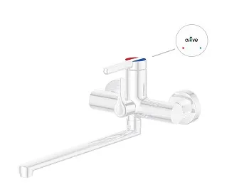 Смеситель для ванны (Lt) D35, серия Lotus белый, a-five