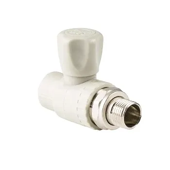 Кран шар. ПП для радиатора 20х1/2" прямой, сер. РТП