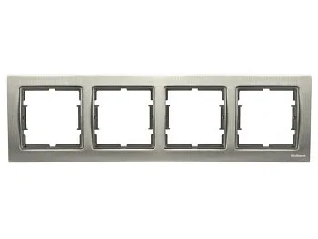 Рамка 4-ая горизонтальная нержавейка ELITRA, MUTLUSAN