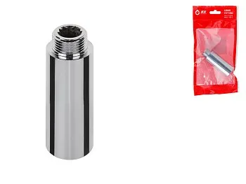 Удлинитель 1/2" вн.-нар. х 60 мм усиленный ХРОМ, AV Engineering (инд. упак.)