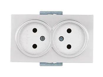 Розетка 2-ая (скрытая, б/з) белая, DARIA, MUTLUSAN