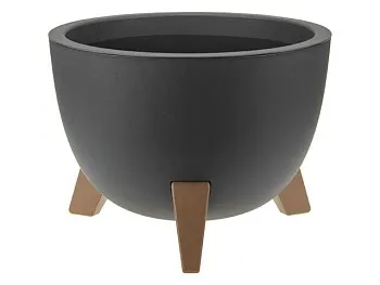 Кашпо ФЛОРИАН D250мм 4,2л (графитовый) IDEA