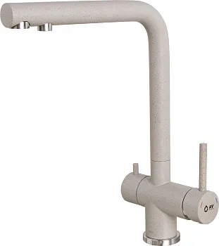 Смеситель для кухни (SUS 304) D35, серия ZAR с краном для пит. воды песочный AV Engineering