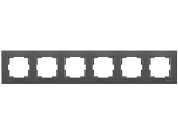 Рамка 6-ая горизонтальная дымчатая, RITA, MUTLUSAN