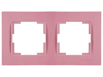 Рамка 2-ая горизонтальная розовая, RITA, MUTLUSAN