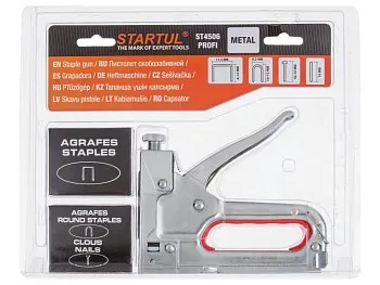 Пистолет скобозабивной мет. 4-14мм 4-в-1 STARTUL PROFI (ST4506)