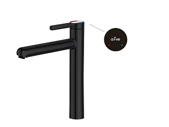 Смеситель для умывальника (Lt) D35, серия Lotus черный, a-five