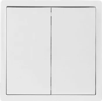 Выключатель 2 клав. проходной (скрытый, 10А) белый, Carre, BYLECTRICA