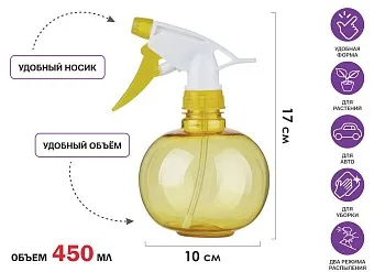 Опрыскиватель ручной 0,45л с пульверизатором, PERFECTO LINEA
