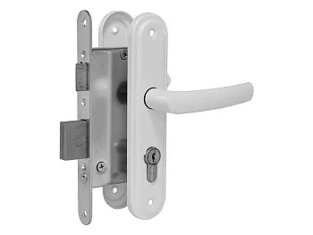 Замок врезной Омега ЗВ4.2-02 серия ЭКОНОМ (белый)