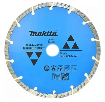 Алмазный круг 180х22,23 мм по бетону сегмент. Турбо MAKITA
