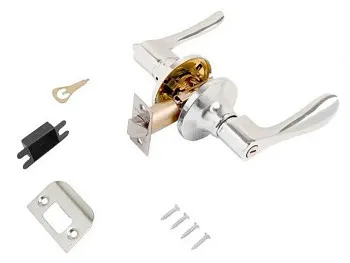 Защелка врезная межкомнатная 8531 BK CP хром фикс СТАНДАРТ