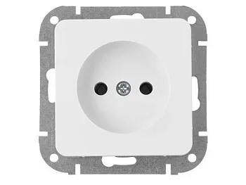 Розетка 1-ая (скрытая, б/з) белая, Astrum, BYLECTRICA