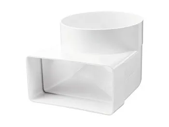 Колено воздуховода 721 плоск/кругл. каналов 60х120/100мм ZERNBERG