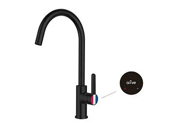 Смеситель для кухни (Lt) D35, серия Lotus черный, a-five