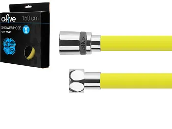Шланг душевой, Si, 1/2" г-г 150 см, жёлтый, a-five