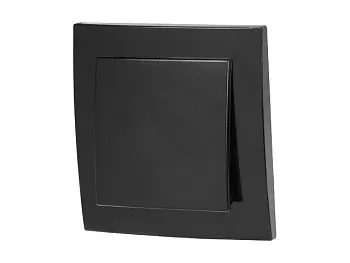 Выключатель 1 клав. (cкрытый, 6А) черный, Стандарт, Юпитер