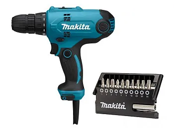 Дрель-шуруповерт MAKITA DF 0300 в кор. + набор бит (11 шт.)