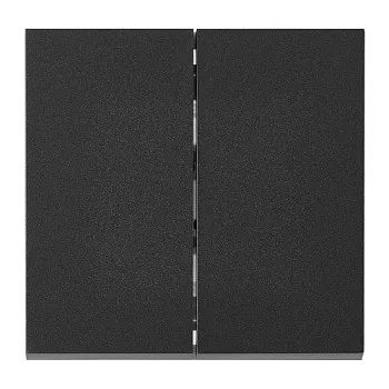 Выключатель 2 клав. проходной (скрытый, 10А) графит, Carre, BYLECTRICA