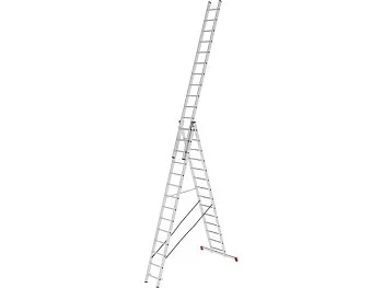 Лестница алюм. 3-х секц. 357/949/377см 3х14 ступ., 21,4кг PRO STARTUL (ST9942-14)