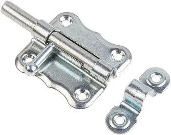 Шпингалет 50 мм фигурный ЗТ2, белый цинк STARFIX