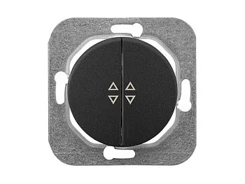 Выключатель 2 клав. проходной (cкрытый, 10А) графит, Прованс, Bylectrica