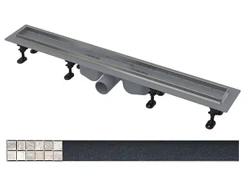 Водоотводящий желоб c перфорированной решеткой TILE-750, Alcaplast