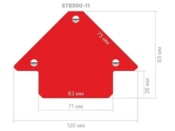 Угольник магнитный для сварки 11,5кг STARTUL PROFI (ST8500-11)